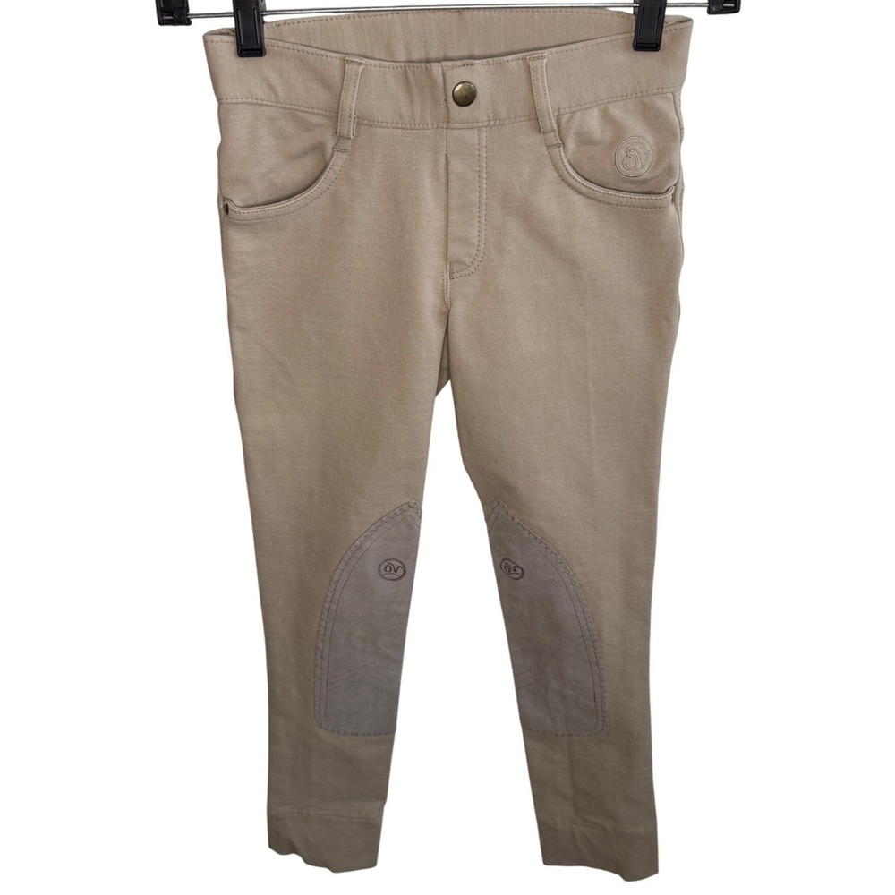 Ovation Kids Tan Equestrian Breeches Horse Riding Pants Beige Size 10 Fast Ship